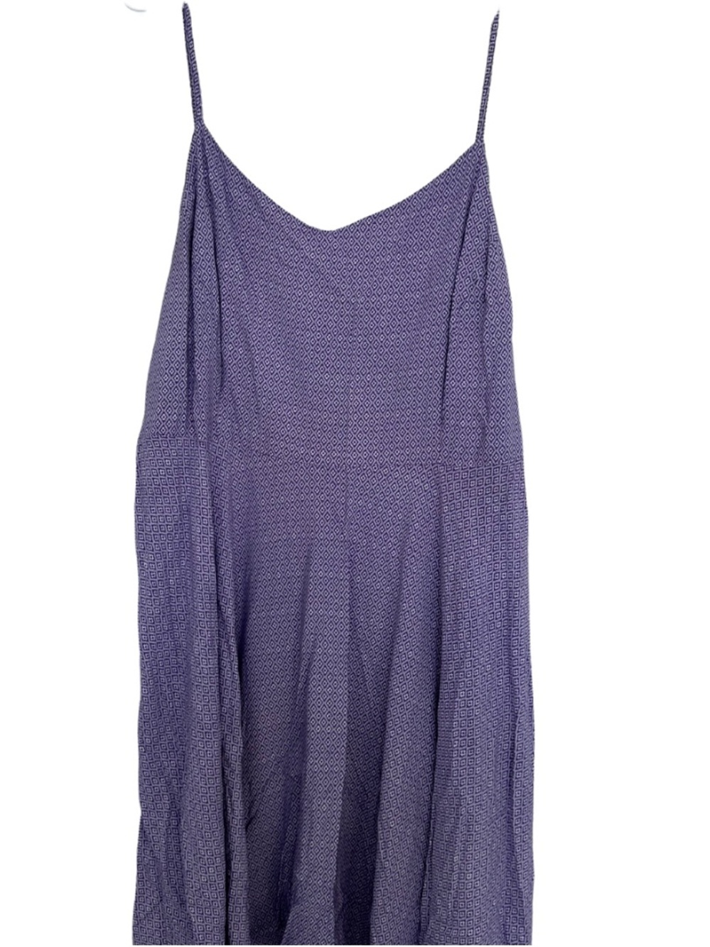 Old Navy Purple Patterned V-Neck Maxi Dress